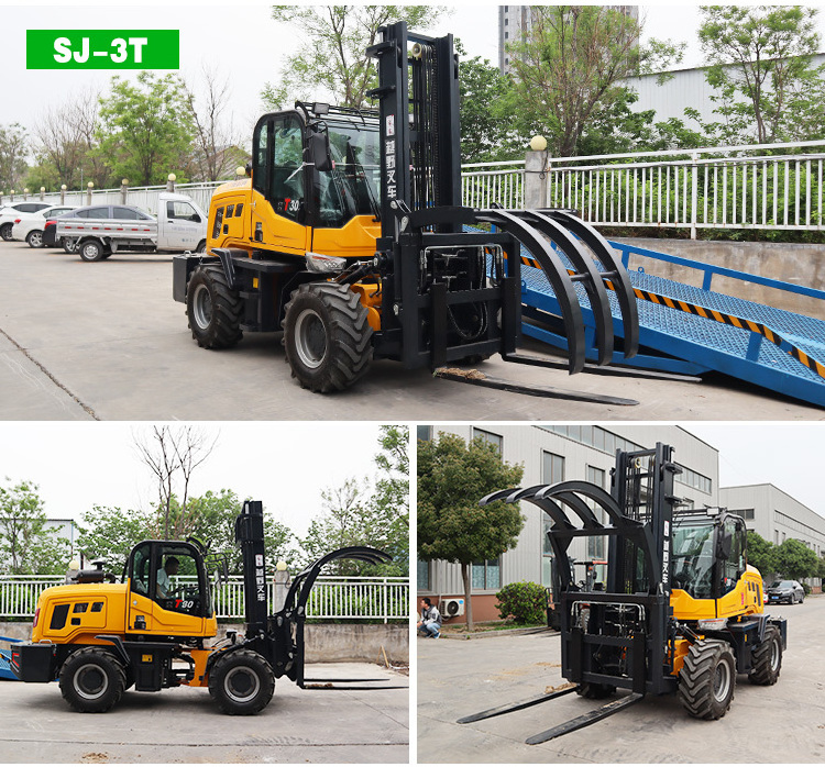 Hot sell 4*4 rough terrain forklift 3.5 ton diesel forklift lifting 3m 4m 5m 6m new forklift