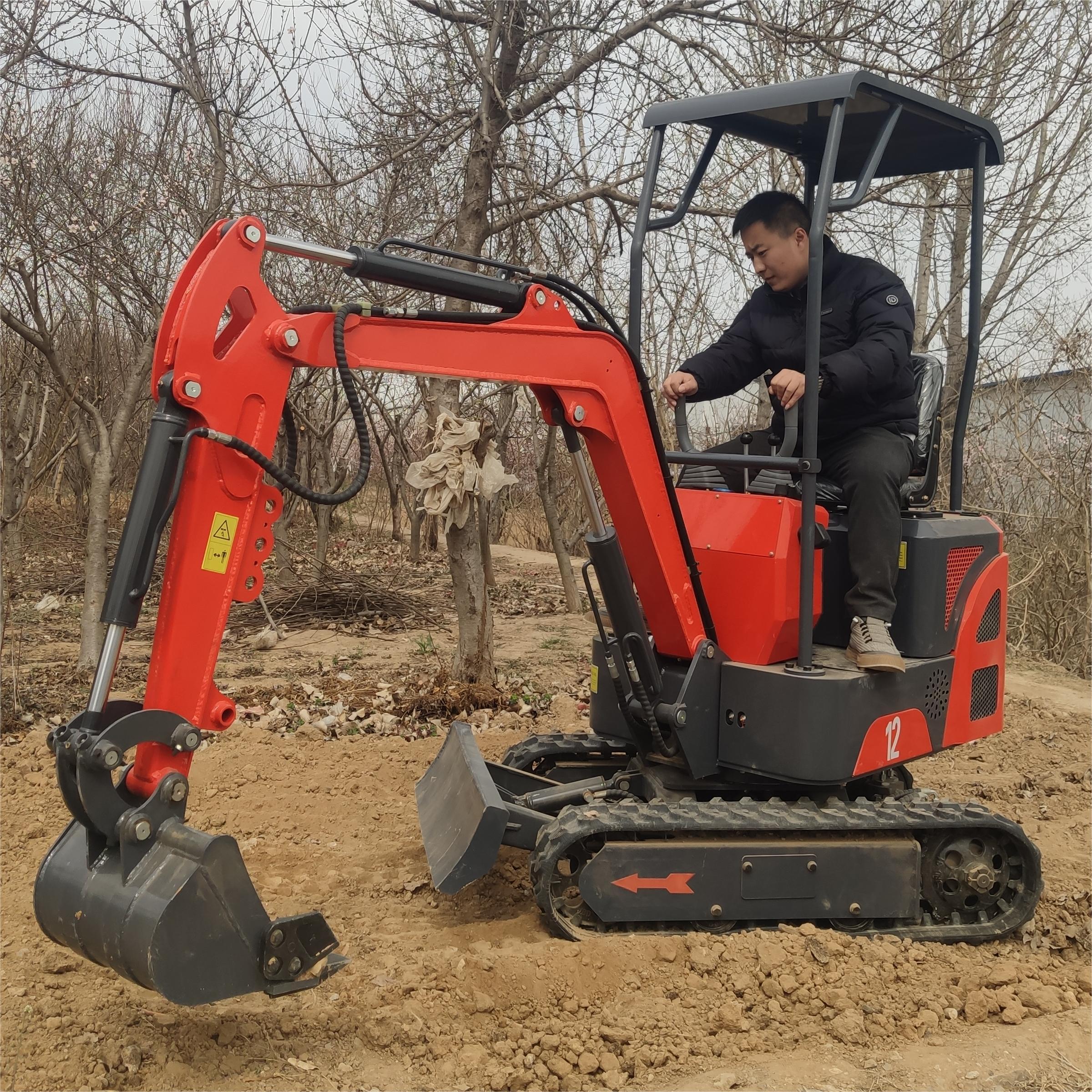 Minibagger  china 1.2ton 1200kg new excavators prices track hoe  miniexcavadora machine mini crawler excavator