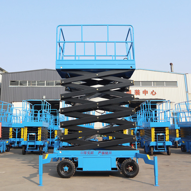 CE ISO Scissor electric lift Platform 8m 10m 12m 14m Mobile Scissor Lift Hydraulic Lifters For Scaffold