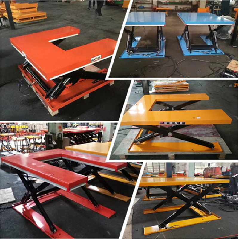 stationary small scissor lift table manual hydraulic lift truck