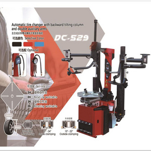 Automatic tire changer with tilting back post with right help arm model DC-529