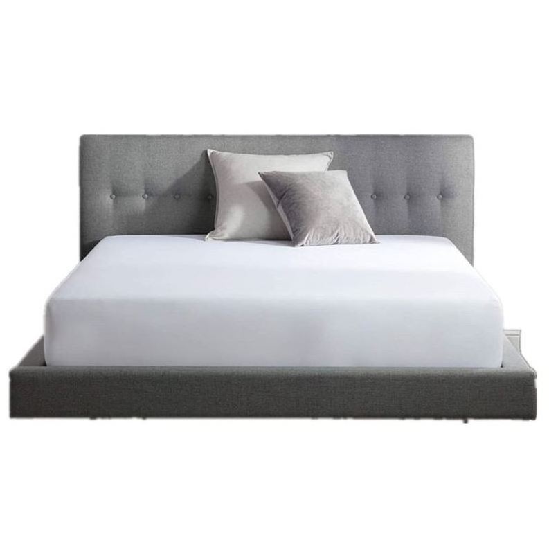 Best selling products 50% cotton 50%polyester  white sateen hotel fitted sheet bedding set