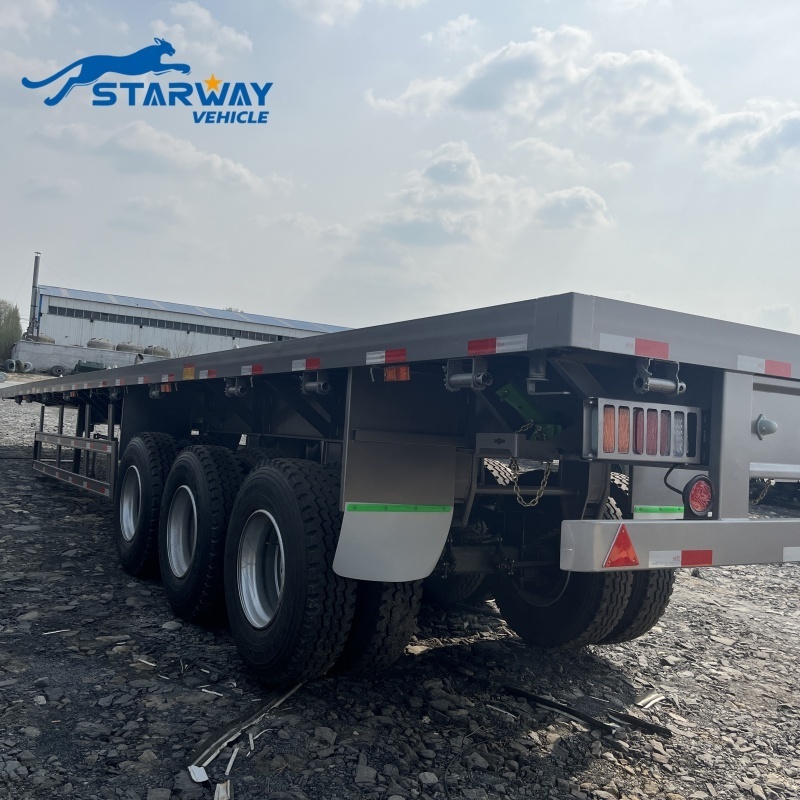 Upgrading Flatbed Trailer 3 Axle Flatbed Cargo Trailer Flatbed Trailer Truck