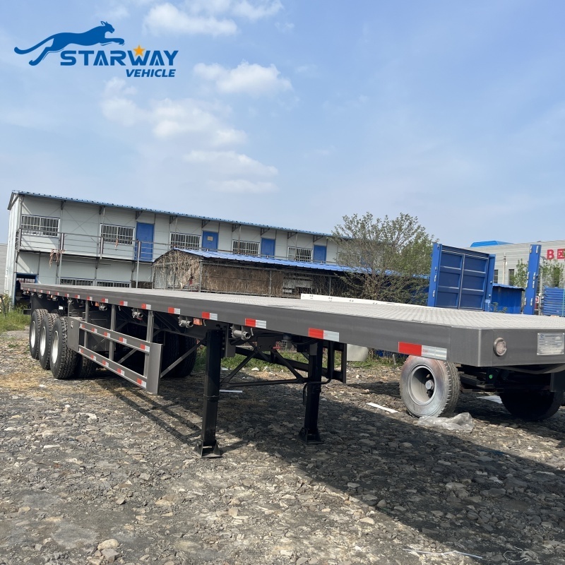 Upgrading Flatbed Trailer 3 Axle Flatbed Cargo Trailer Flatbed Trailer Truck