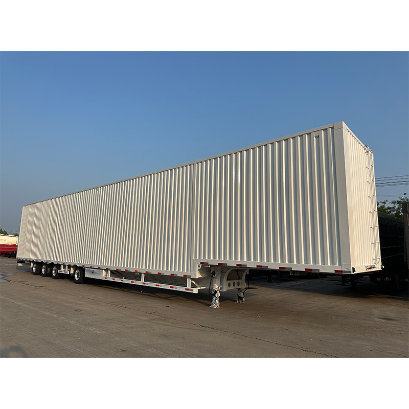 4 axles 3 axles 45 ft 53ft enclosed box van type Dry Cargo semi trailer for sale