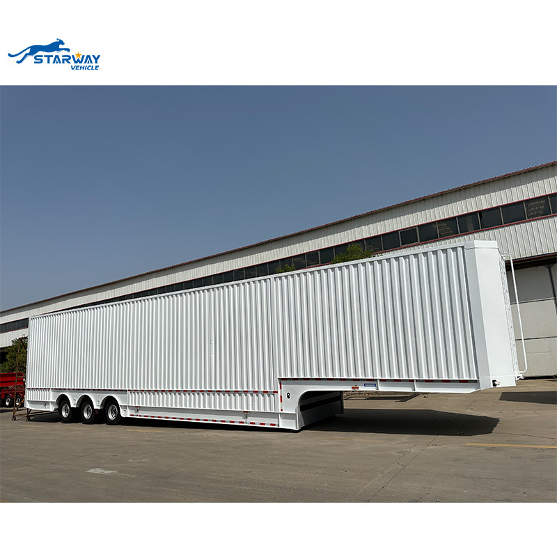 4 axles 3 axles 45 ft 53ft enclosed box van type Dry Cargo semi trailer for sale