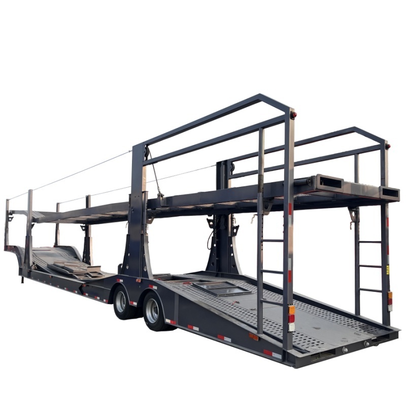 High Quality Two Axle 8 Cars Semi Trailer Spare Tire Carrier