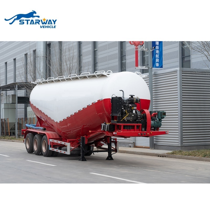 40ton 45ton V Shape Bulk Cement Tank Trailer Fly Ash Cement Bulker Carrier Tanker Semi Truck Trailer For Sale