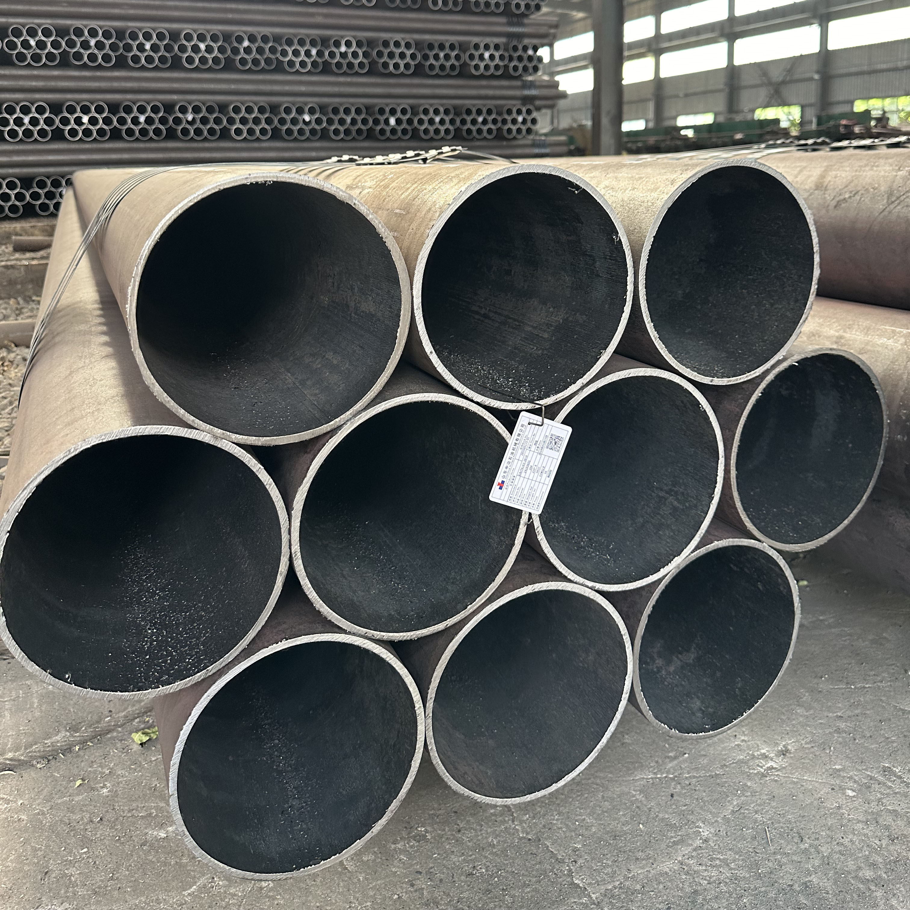 Carbon steel pipes used in the construction field for building structures, highway bridges