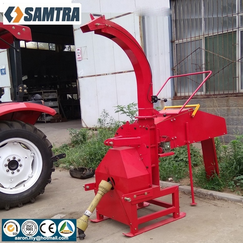 PTO Driven Wood Chipper Waste Branches Crusher with Hydraulic Feeding