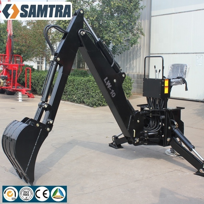 Factory Supply Towable Mini Tractor Excavator Backhoe Digger