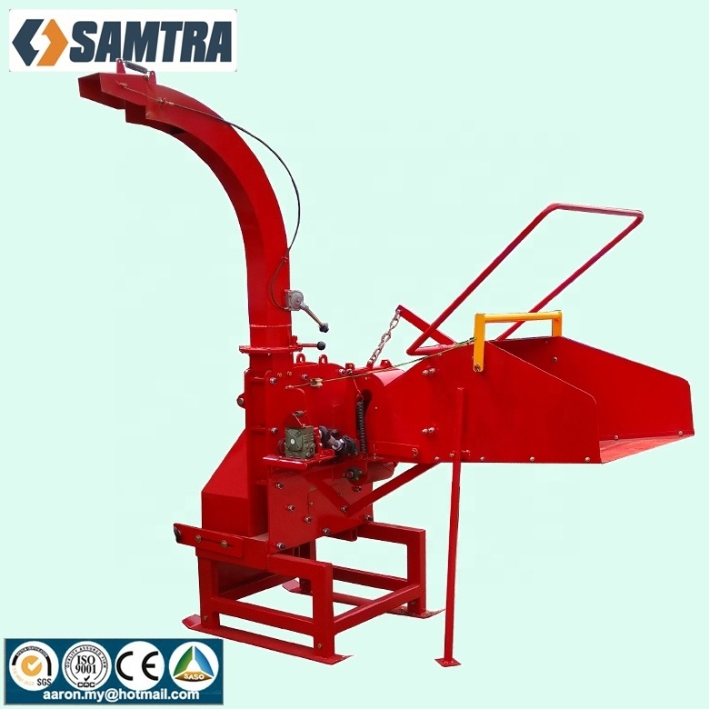 PTO Driven Wood Chipper Waste Branches Crusher with Hydraulic Feeding