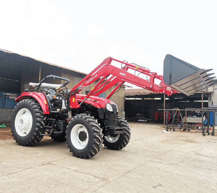 tractor backhoe loader with pallet forks