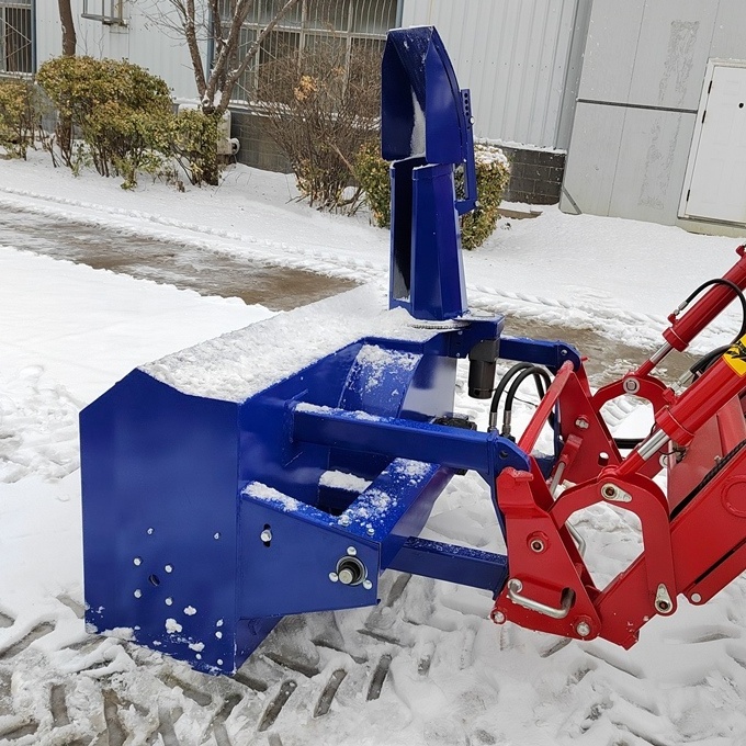 farm equipment snow removal machine tractor front loader mounted hydraulic snow blower