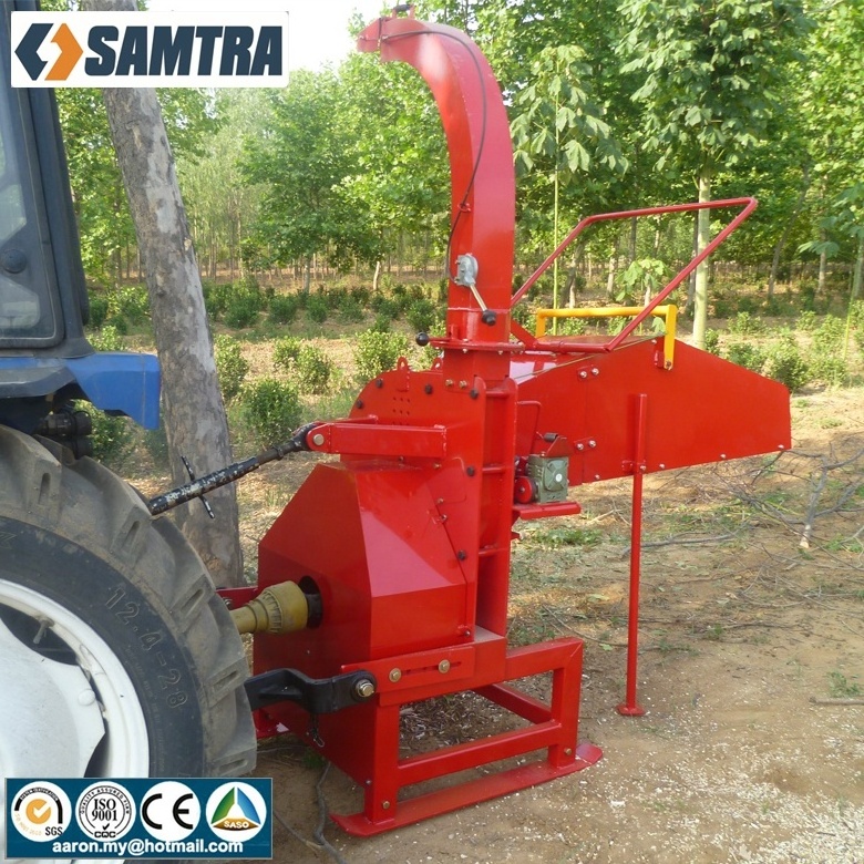 PTO Driven Wood Chipper Waste Branches Crusher with Hydraulic Feeding