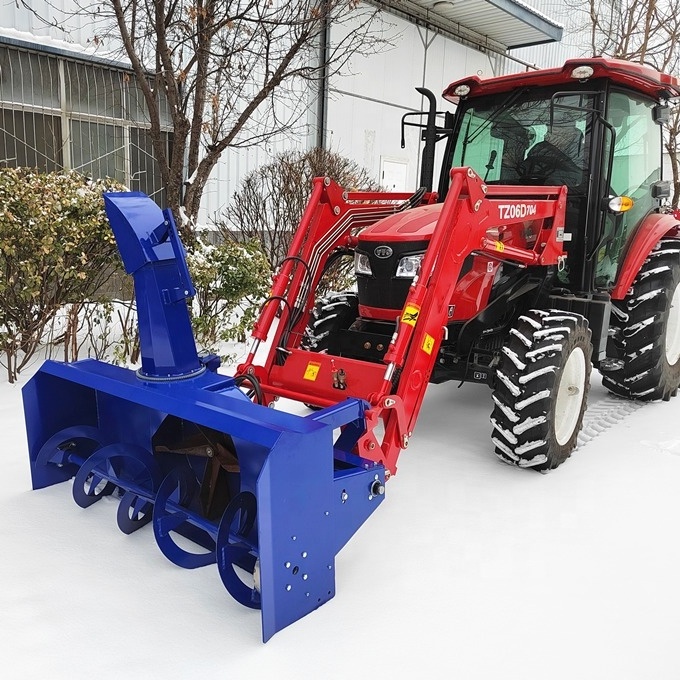 farm equipment snow removal machine tractor front loader mounted hydraulic snow blower