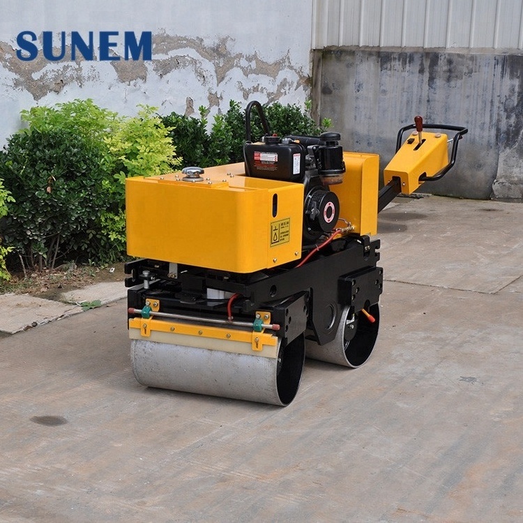 MIni manned walking behind hand compact road roller