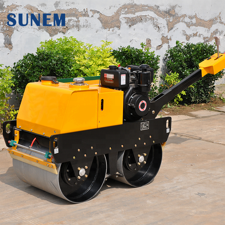 MIni manned walking behind hand compact road roller