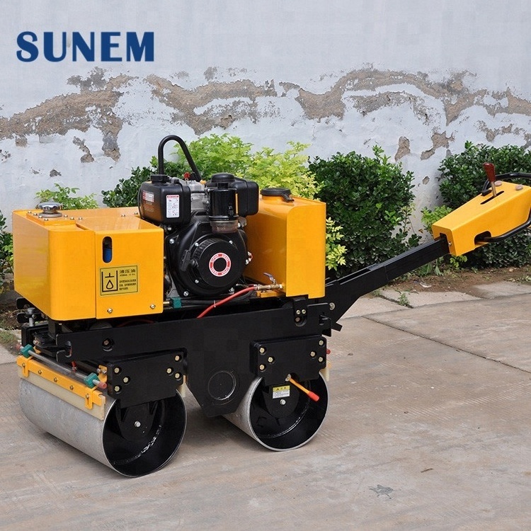 MIni manned walking behind hand compact road roller