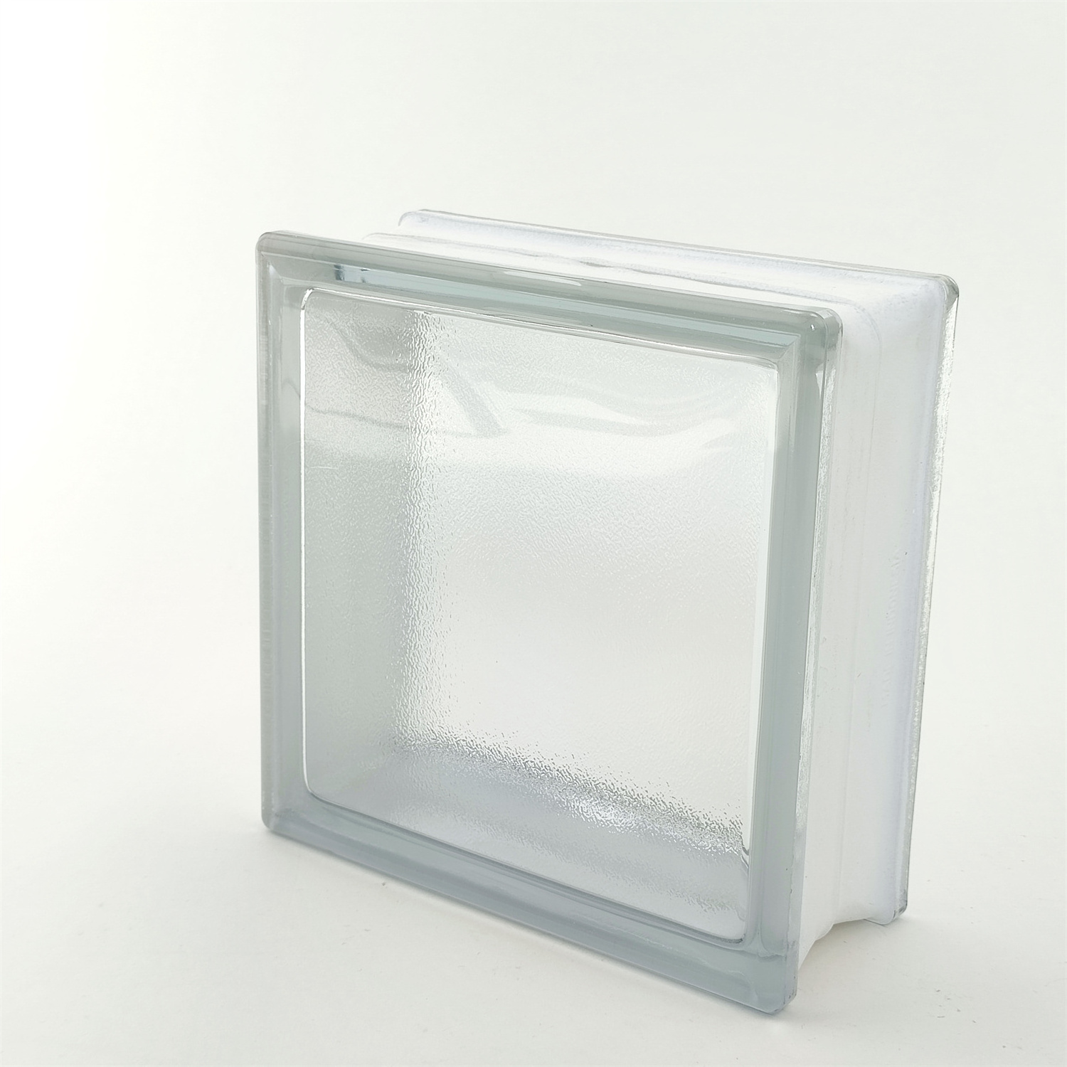 wholesale plain face fashion 19x19x8cm size clear glass block glass brick factory in china