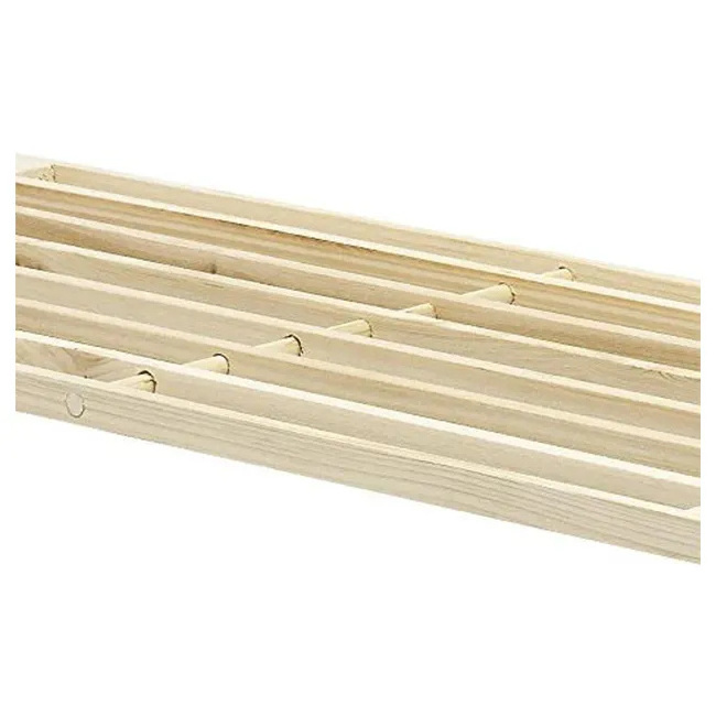 Sturdy Furniture Household Natural Wood Shoe Display Shelves Wall Mounted Rectangular Shoe Rack for Living Room