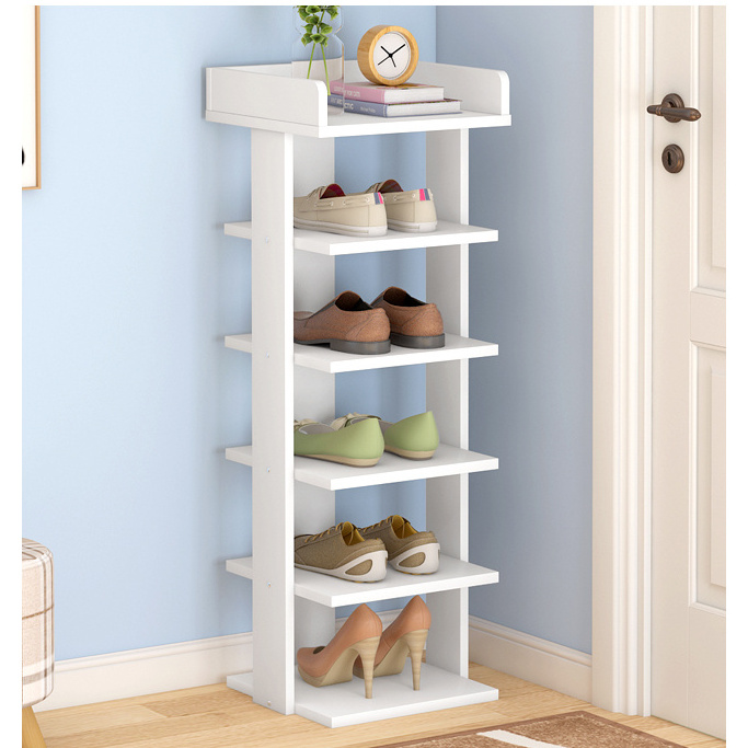 Simple design living room furniture modern wooden shoe rack cabinet smart panel shoe cabinet