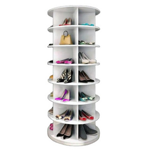 Wholesale rotating shoe storage cabinet furniture wooden style shoe cabinet