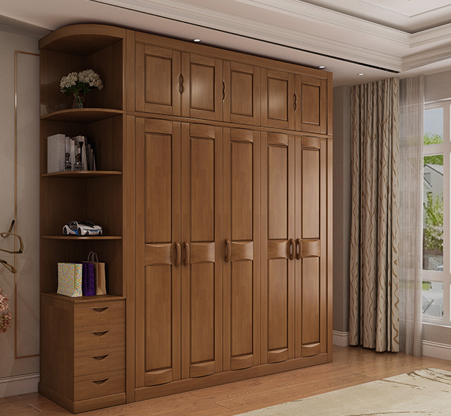 Customized Modular Hotel Home Luxury Bedroom 3/4/5 Door Storage Cabinet Furniture Wooden Modern Armoire Wardrobe Closets Designs