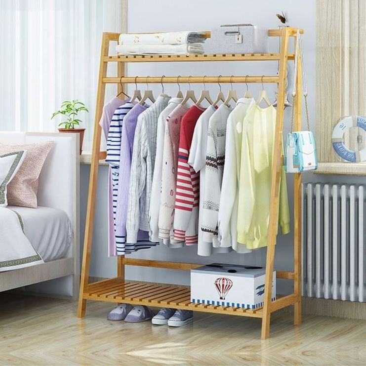 Easy Assembly Standing Coat Rack hooks Vintage shoe rack bench Entryway ...