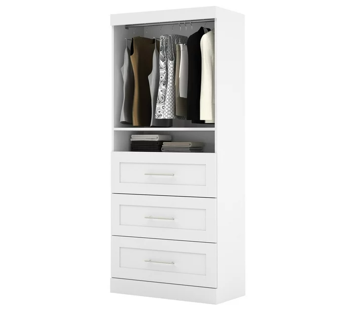 High quality modern cheap clothes wardrobe bedroom furniture master room bedroom stand white wardrobe open wardrobe