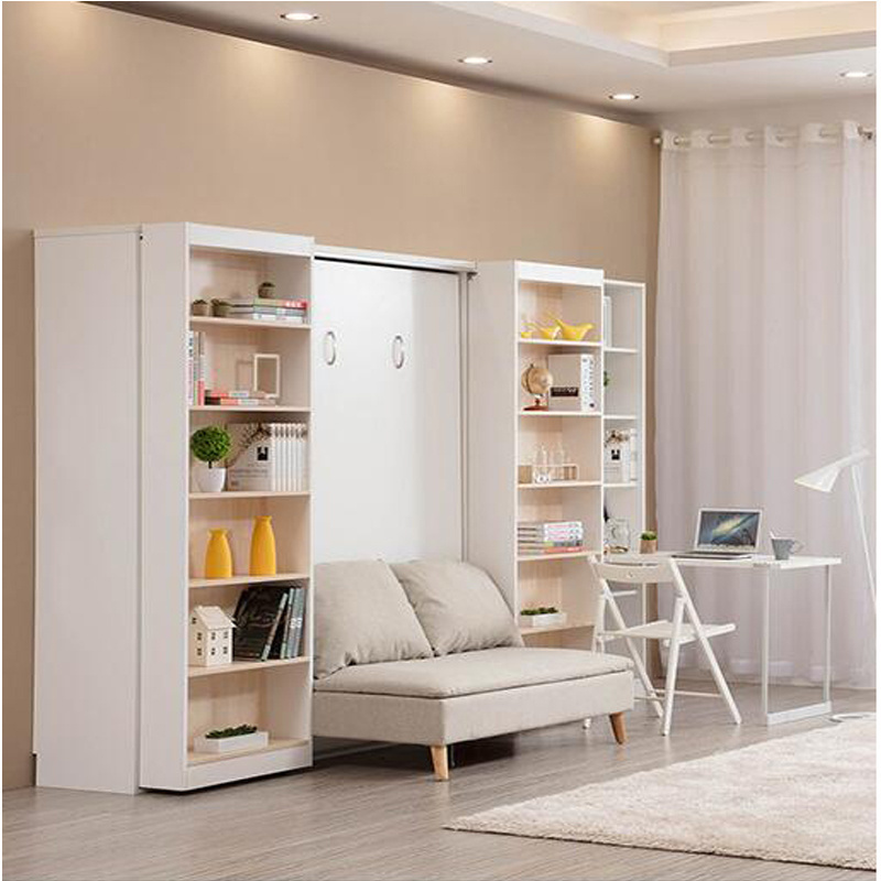 New Style Modern Hidden Wall Murphy Bed Horizontal Murphy Bed with Storage Cabinet