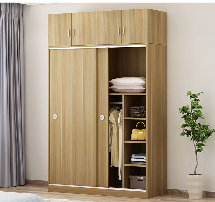 High Quality Modern Clothes Storage Cabinet With Sliding Door Simple Design Bedroom Wardrobe