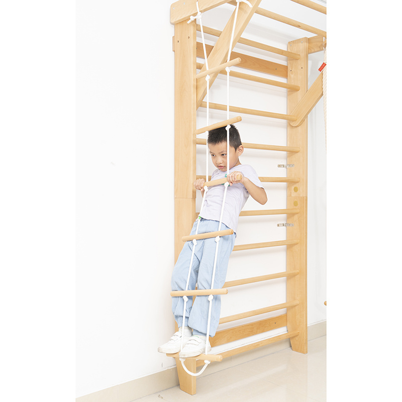 Swedish Ladder Wall Monkey Bars Gymnastic Children Wooden Kids Sports Gym Home Workout Wall Mounted Monkey Bar