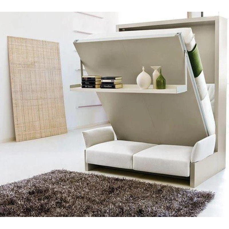 Sunrise customized easy assembling pull out wall bed with shelf murphy transformer sofa wall bed