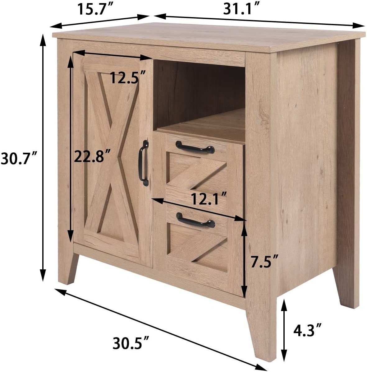 Wooden storage cabinet Accent Buffet Sideboard Serving Storage Cabinet with Doors Entryway Kitchen Dining Console