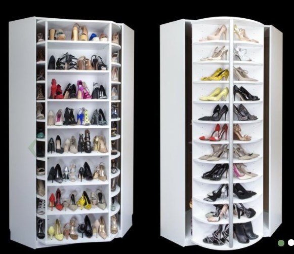 Eco-friendly material large closet shoe rack cabinet 360 degree revolving shoe storage cabinet