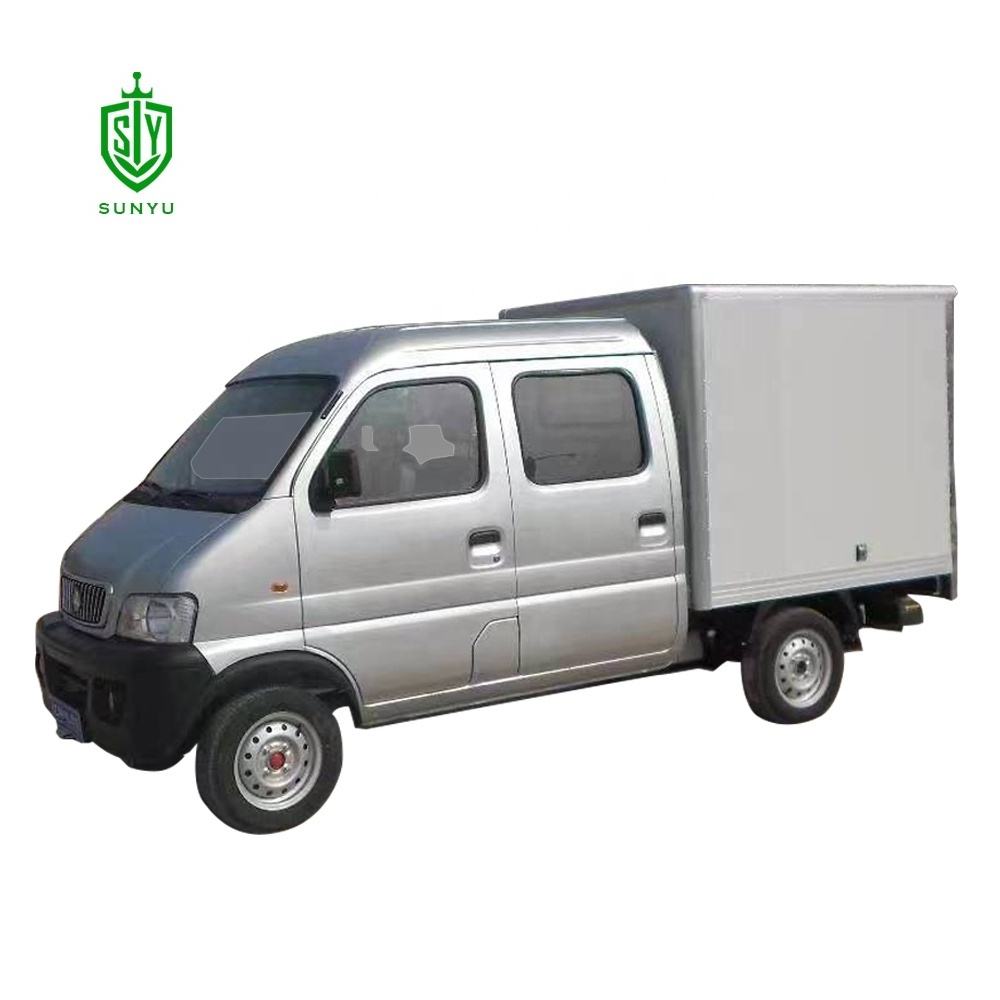 Wholesale single row logistic closed truck  for cargo goods  electric van  with container car