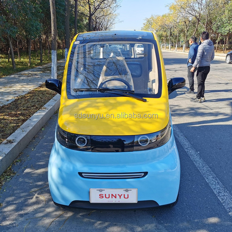 COC Certificate electric vehicle chinese factory ship low speed closed 3 seat mini car pick up for kids vehicle