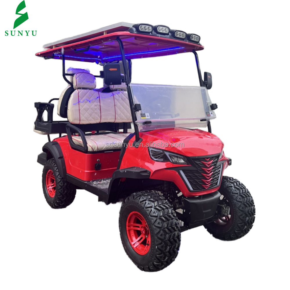 SUNYU 4x4 Atvs Adult Golf Cart Parts Car with Pick-Up Passenger Features for Station Use Gasoline Golf Carts for Golf Club