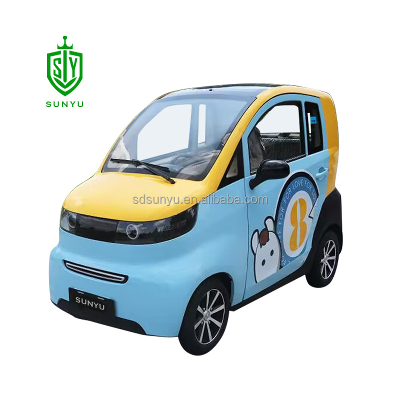 COC Certificate electric vehicle chinese factory ship low speed closed 3 seat mini car pick up for kids vehicle