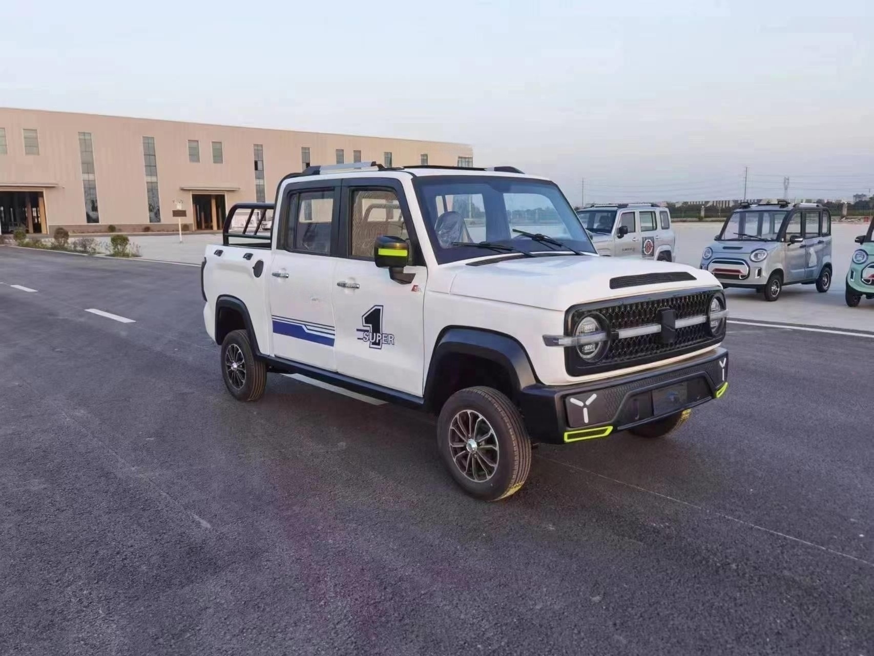 SUNYU Big RHD 4m electric mini truck with cargo box carrito electrico for farm  side by side utv utv 4x4 cargo