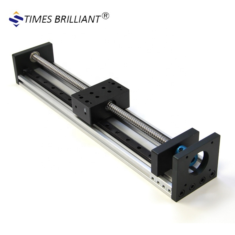 Low price 100kg horizontal heavy load aluminium 300mm stroke steel ball screwr linear guide rail for cnc cutting drilling