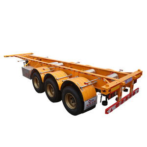 China Trailers Manufacture Shipping Container Utility semi-trailer 20FT 40FT Cargo Skeleton Container Semi Trailer Truck