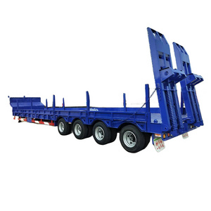 3 Axles 30 ft Blue Cheap Flat Bed Semi Trailers Flatbed Container Trailer For Sale