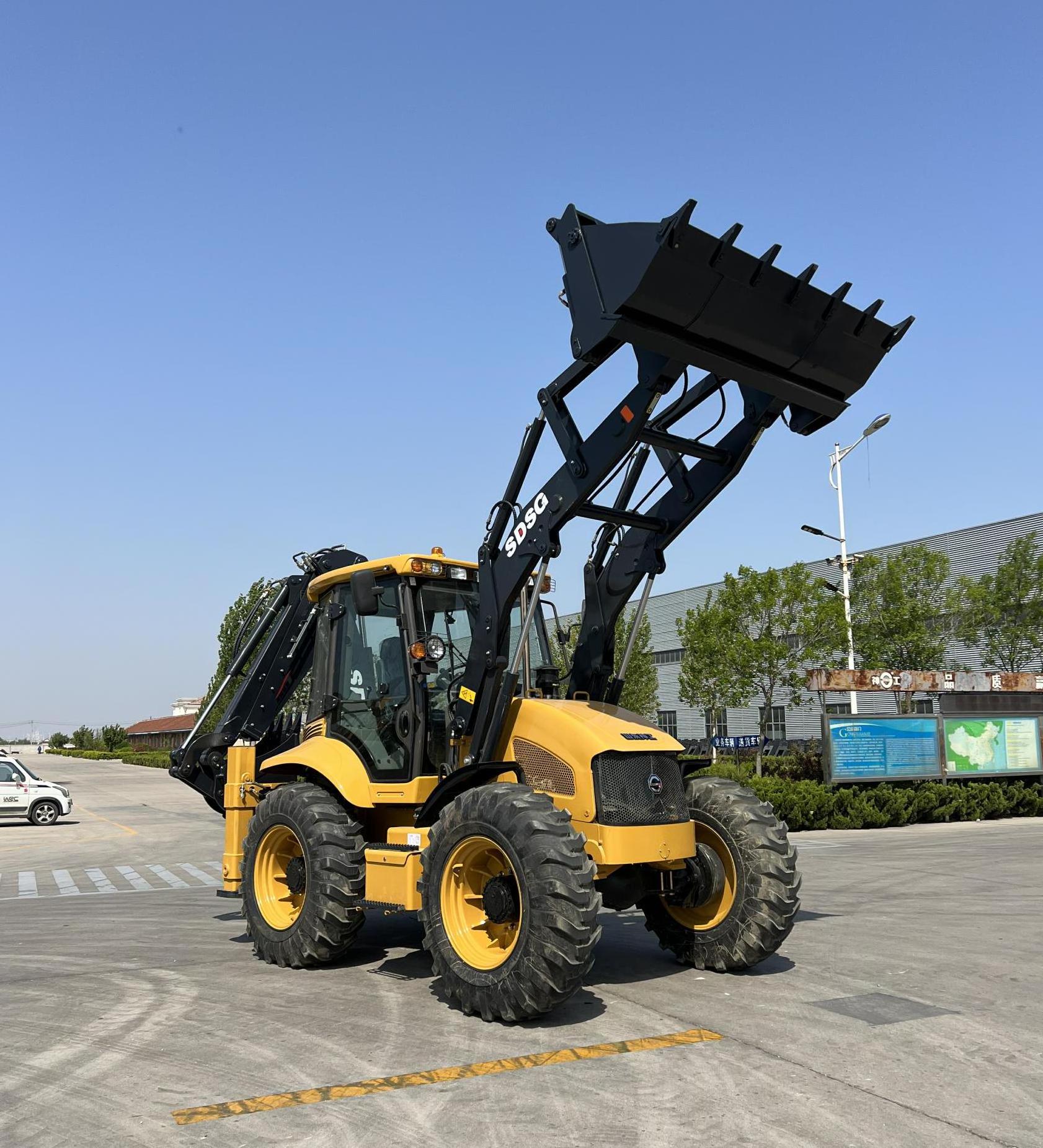 backhoe four-wheel excavator-loader rubber tire backhoe