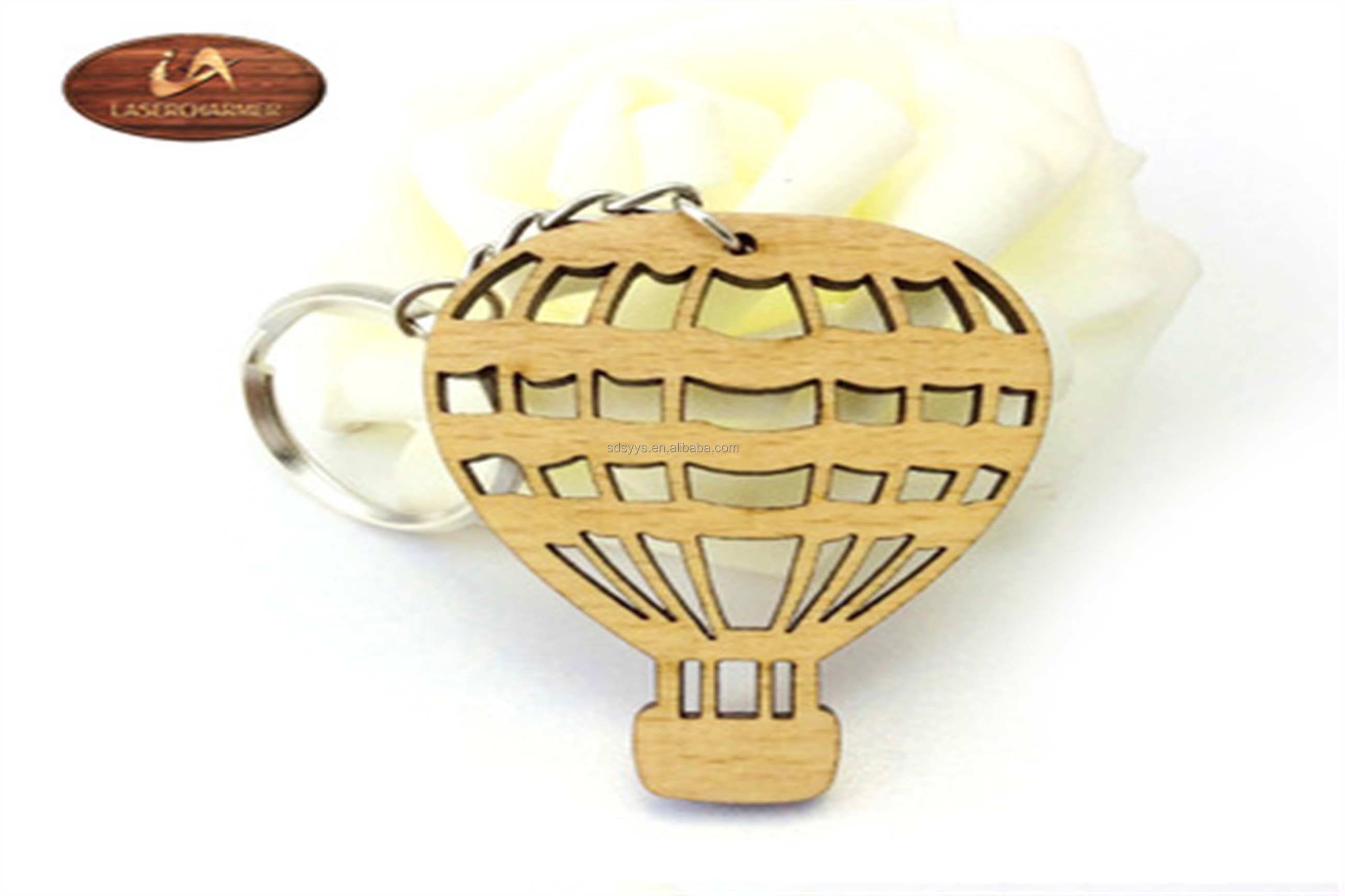 Custom Souvenir Handmade Owl Shape Wood Keychain