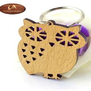 Wood Keychain,Owl Shape Wood Keychain,Handmade Owl Shape Wood Keychain