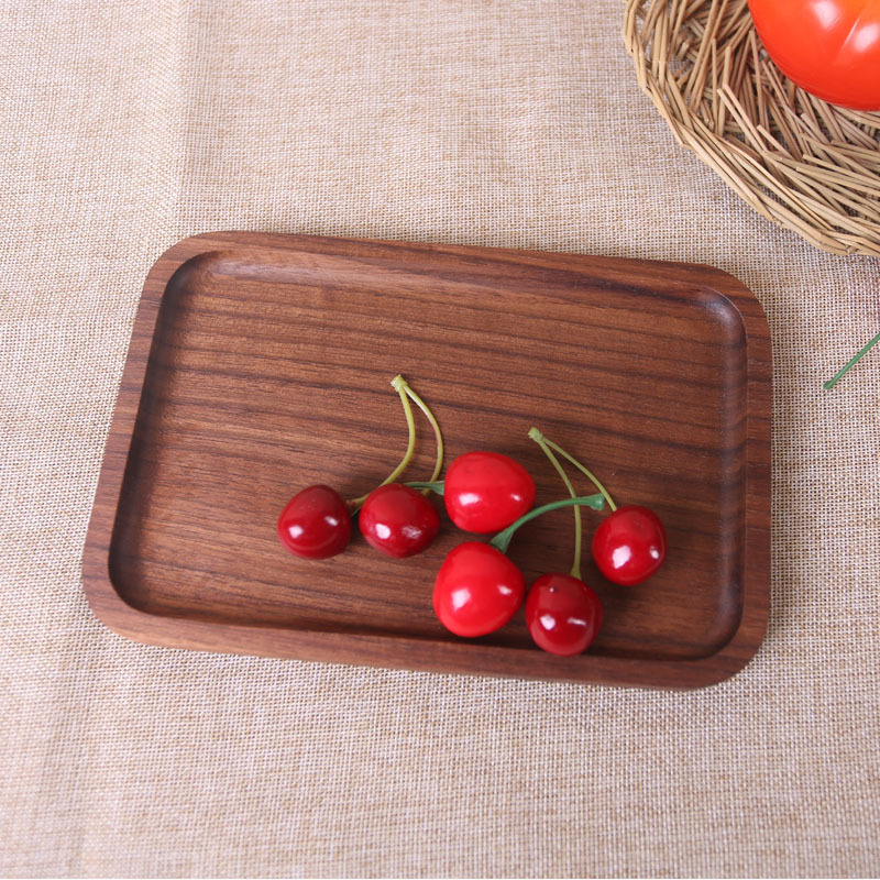 Wholesale Hot Sale Cheap Solid Wood Food Fruit Serving Plate Round Acacia Wood Plate For Food