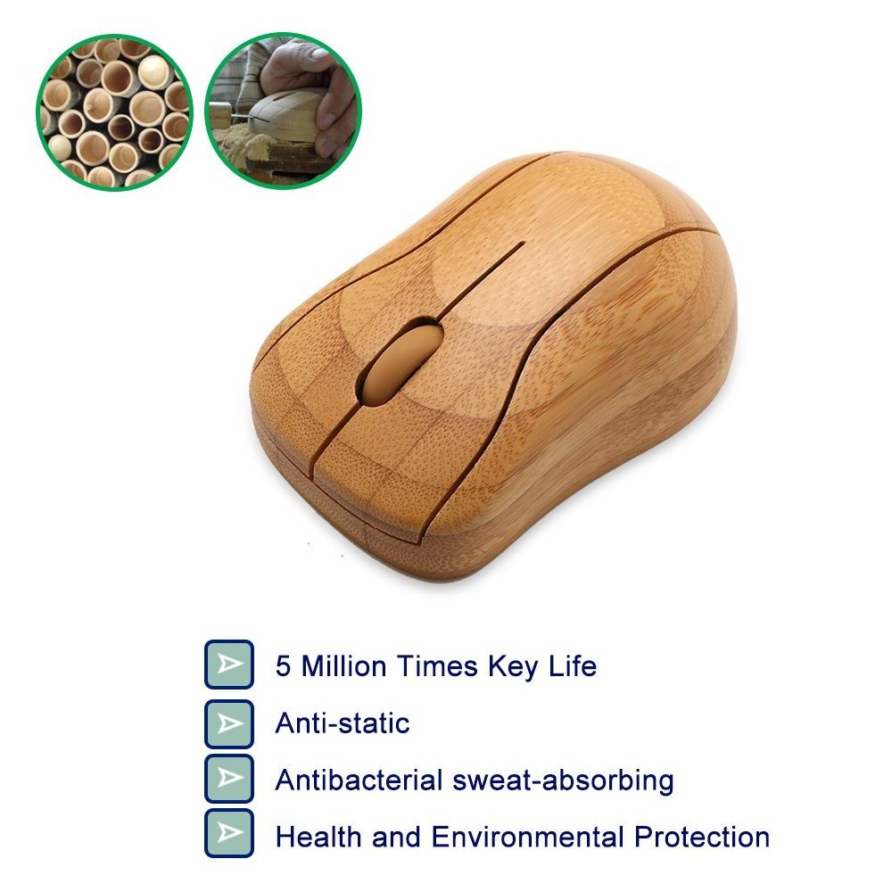 High Quality Bamboo Wood Cheap Promotional Gift Fashion Wired Wooden Bamboo Mouse