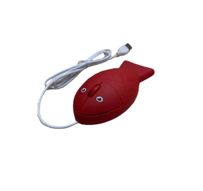 Cute Cartoon Red Fish wired usb Mouse for laptop computer pc Funny Student Mouse Creative gifts